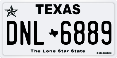 TX license plate DNL6889