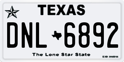 TX license plate DNL6892
