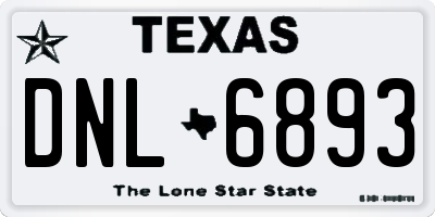 TX license plate DNL6893