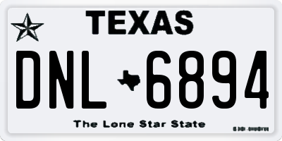 TX license plate DNL6894