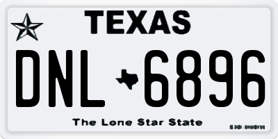 TX license plate DNL6896