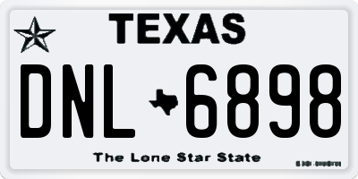 TX license plate DNL6898