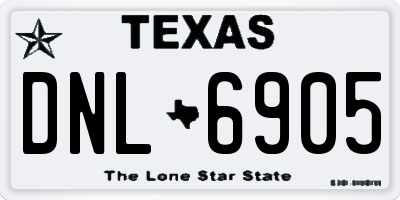 TX license plate DNL6905