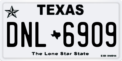 TX license plate DNL6909