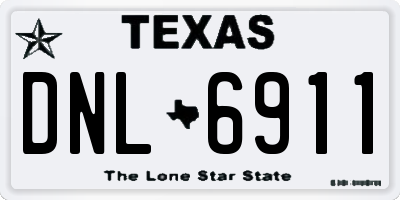 TX license plate DNL6911