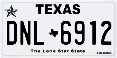 TX license plate DNL6912