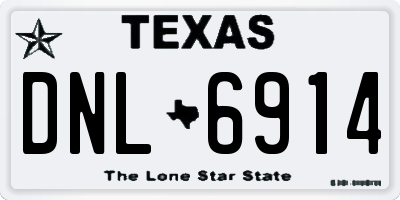 TX license plate DNL6914
