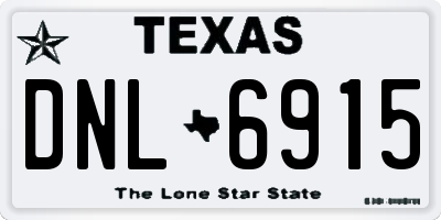 TX license plate DNL6915