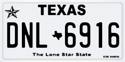 TX license plate DNL6916