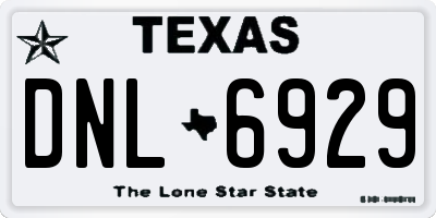 TX license plate DNL6929