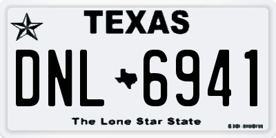 TX license plate DNL6941