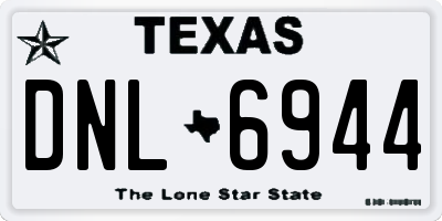 TX license plate DNL6944