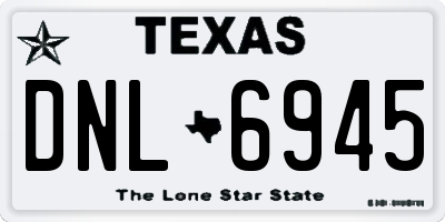 TX license plate DNL6945