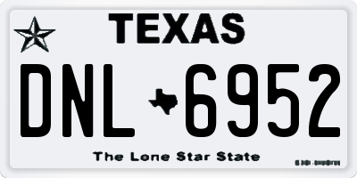 TX license plate DNL6952