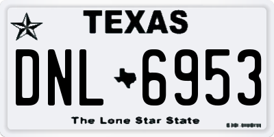 TX license plate DNL6953