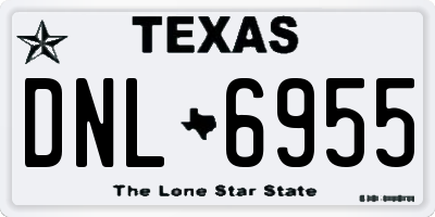 TX license plate DNL6955