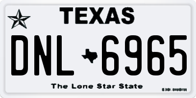 TX license plate DNL6965