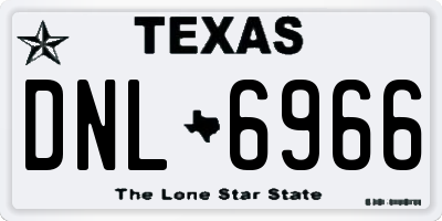 TX license plate DNL6966