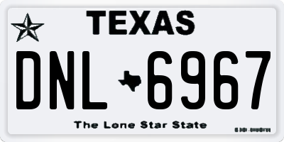 TX license plate DNL6967