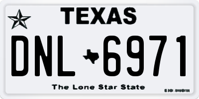 TX license plate DNL6971