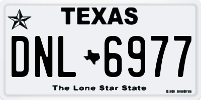 TX license plate DNL6977