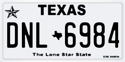 TX license plate DNL6984