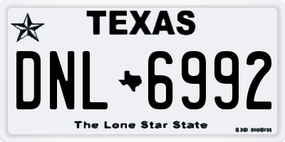 TX license plate DNL6992