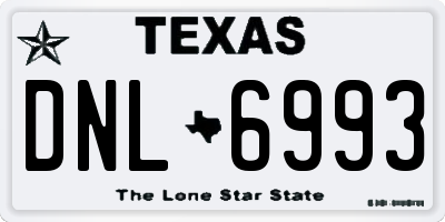 TX license plate DNL6993