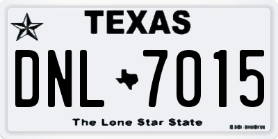 TX license plate DNL7015