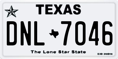 TX license plate DNL7046