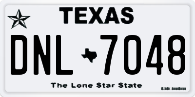 TX license plate DNL7048