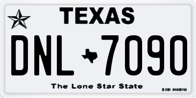 TX license plate DNL7090