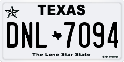 TX license plate DNL7094