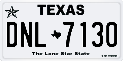 TX license plate DNL7130