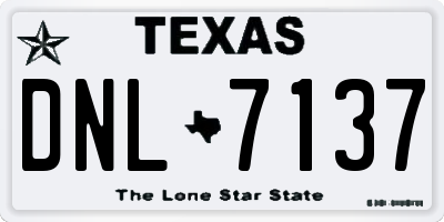 TX license plate DNL7137