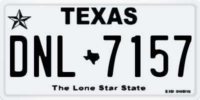 TX license plate DNL7157