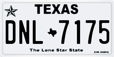 TX license plate DNL7175