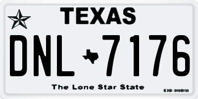 TX license plate DNL7176