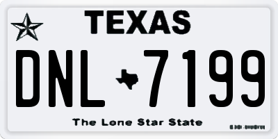 TX license plate DNL7199