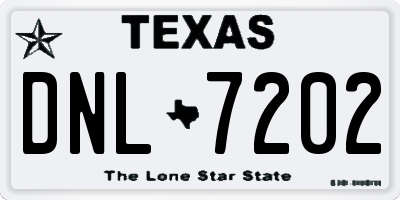 TX license plate DNL7202