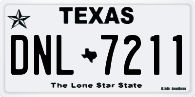 TX license plate DNL7211