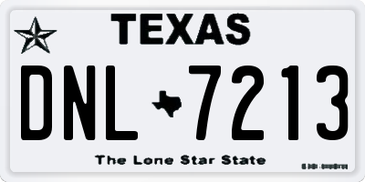 TX license plate DNL7213