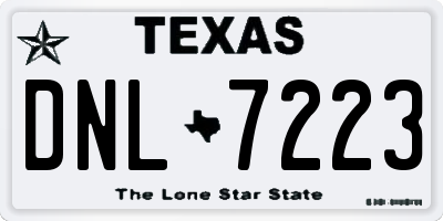 TX license plate DNL7223