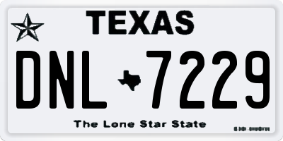 TX license plate DNL7229