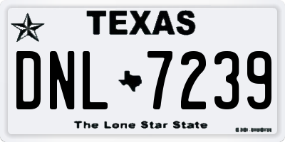 TX license plate DNL7239