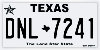 TX license plate DNL7241