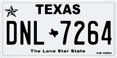 TX license plate DNL7264