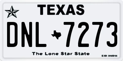 TX license plate DNL7273