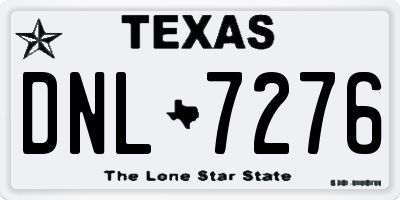 TX license plate DNL7276