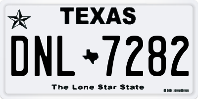 TX license plate DNL7282